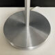 Brushed aluminium and glass design lamp