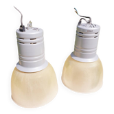 Pair of ORNALUX Industrial pendant lights