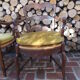 Pair of Provençal-style armchairs seaters in straw