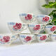 Vintage tea set in Sarreguemines flowered earthenware, "Troyes" model
