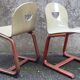 6 vintage sled chairs 1980