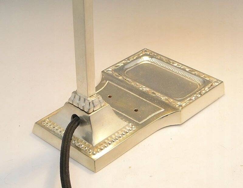 Art Nouveau silver-plated desk lamp, early 20th century