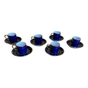 Lot de 6 tasses à café - soucoupes