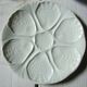 6 oyster plates in white Limoges porcelain