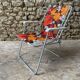 Camping chair with floral pattern