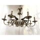 Lustre contemporain en fer forgé florentin brun-argent