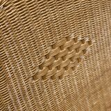 Rocking-chair vintage rotin et teck