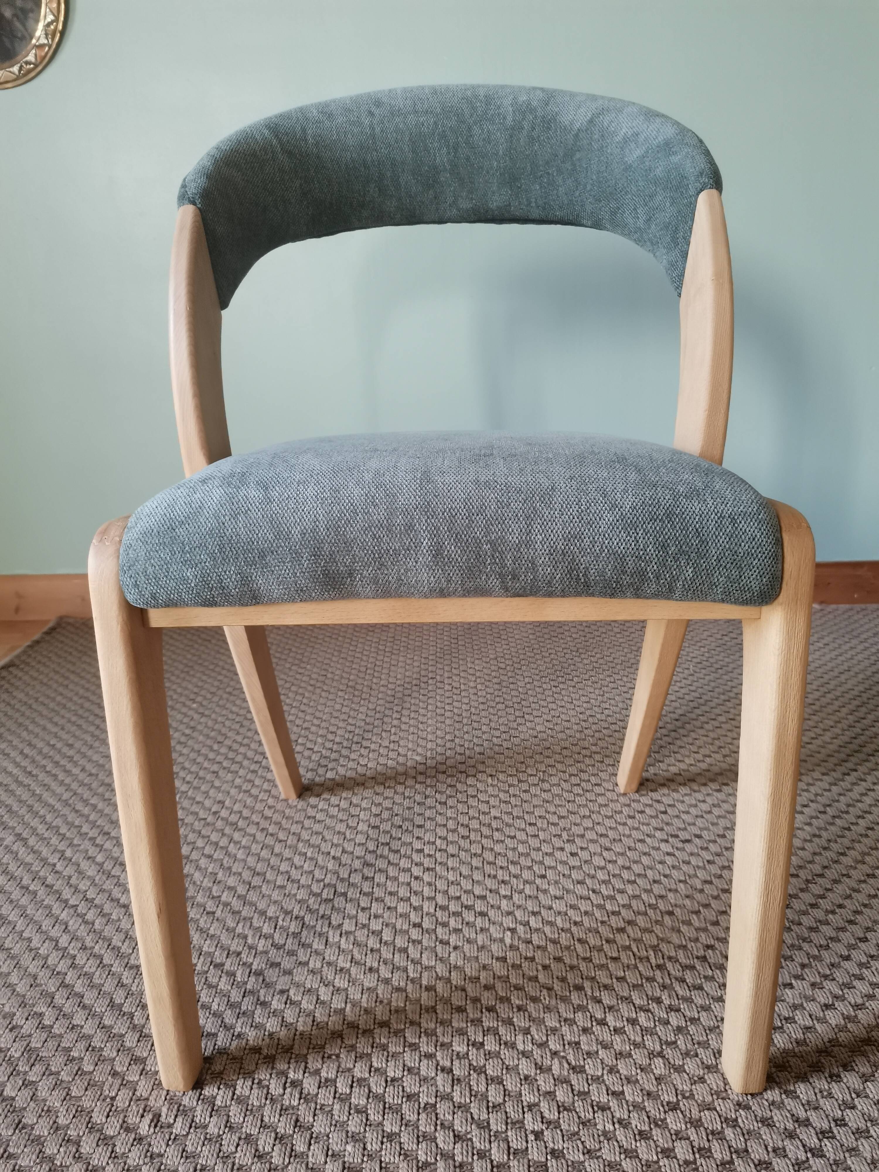 Baumann aqua green gondola chairs