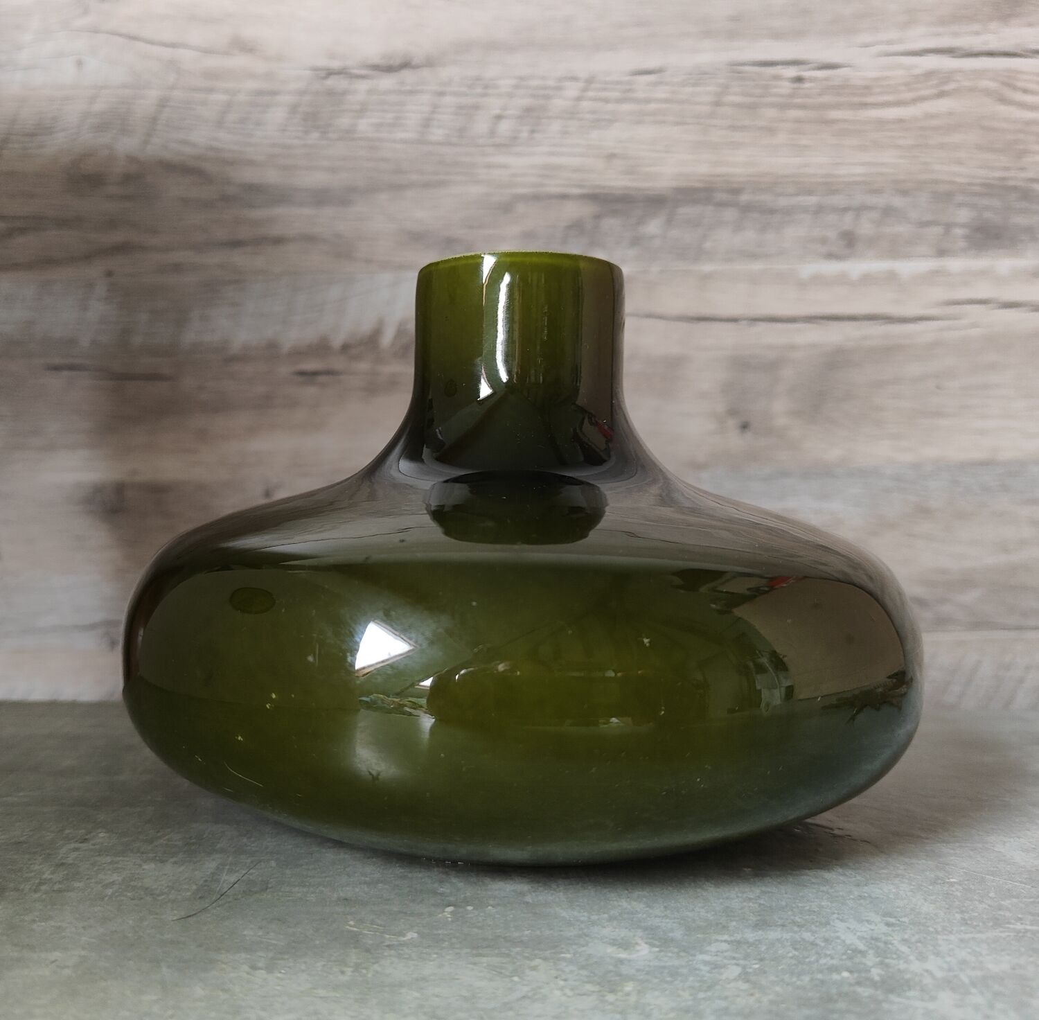 Green vintage vase