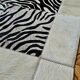 Carpet in white zebra cowhide