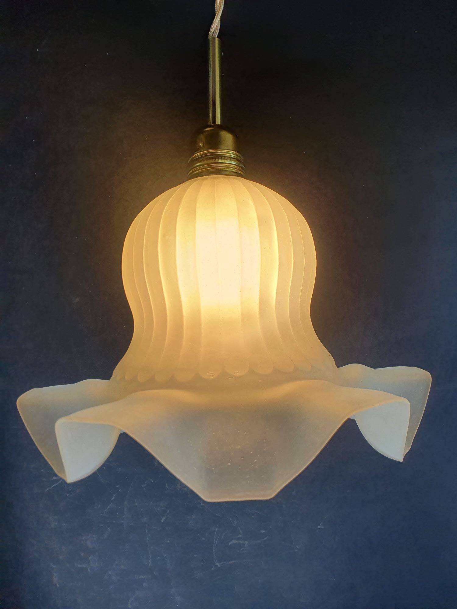 Large Art Deco pendant light from the 1950s, vintage.