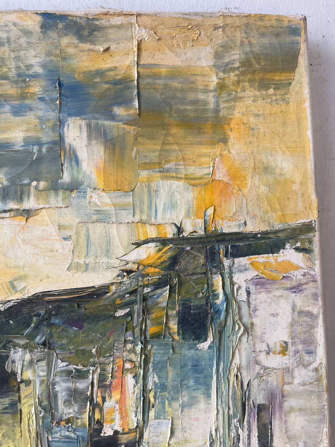 Main Street, knife technique, signed M Attal 1974