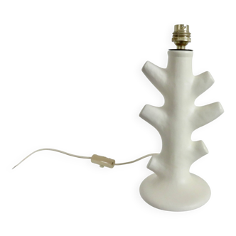 Matte white ceramic lamp 1960
