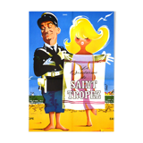 Cinema poster "Le Gendarme de Saint-Tropez" 1964 Louis De Funès, Michel Galabru.