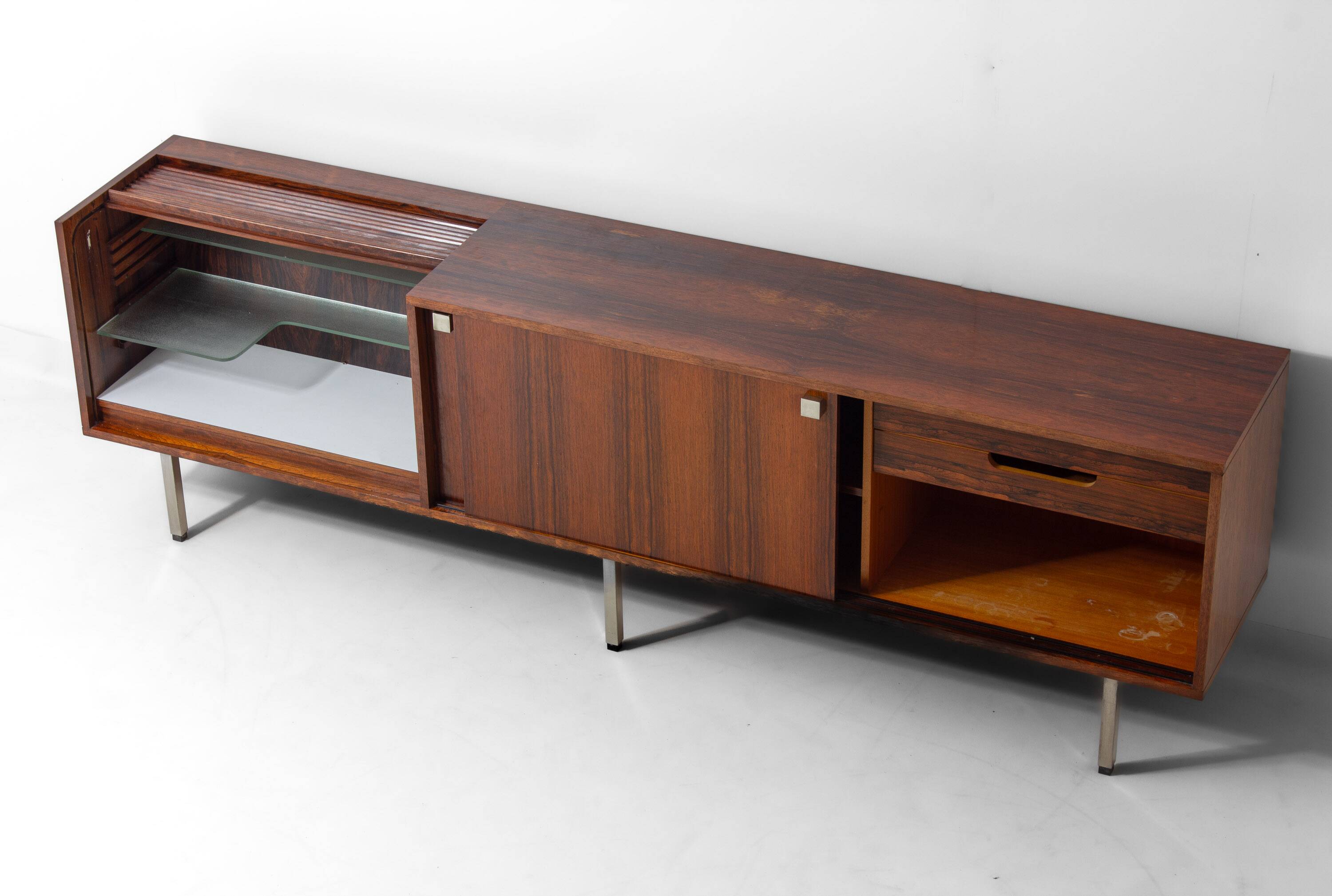 Rare mid-century sideboard bar unit in teak by Belform, 1960