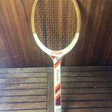 Old la hutte tennis racket wood + cross & protective cover