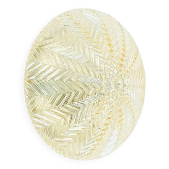 Geometric Amber Glass Wall Light/Ceiling Light from Limburg, Germany, 1970s