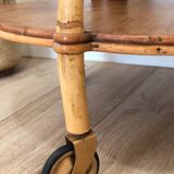 1960s/70s rattan rolling bar/serving cart