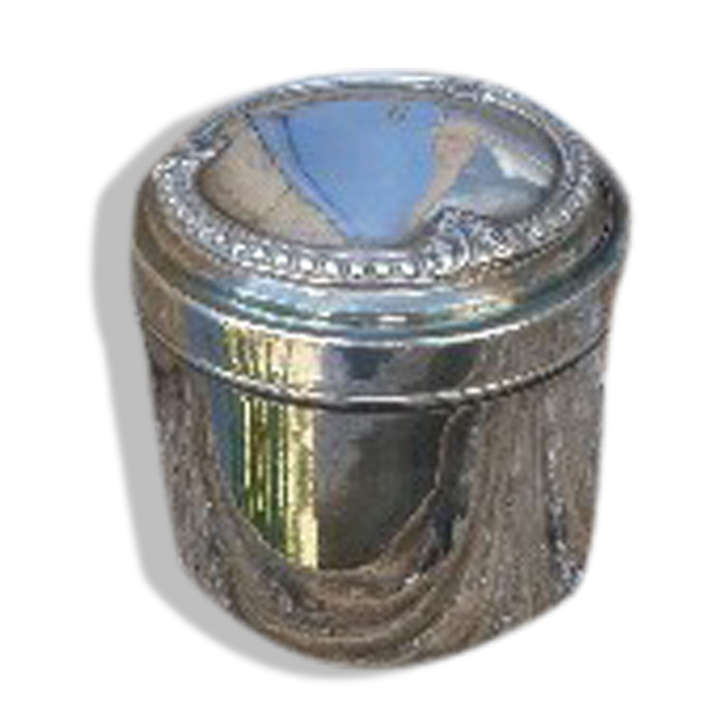 Old silver metal box hallmark AT