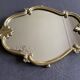 Miroir bronze doré, 36x28 cm