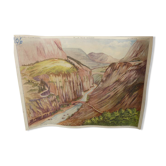 School poster editions nightingale N° 28 and 27 the valley and the torrent and the waterfall