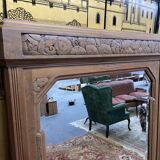 Art Deco mirror in restored walnut