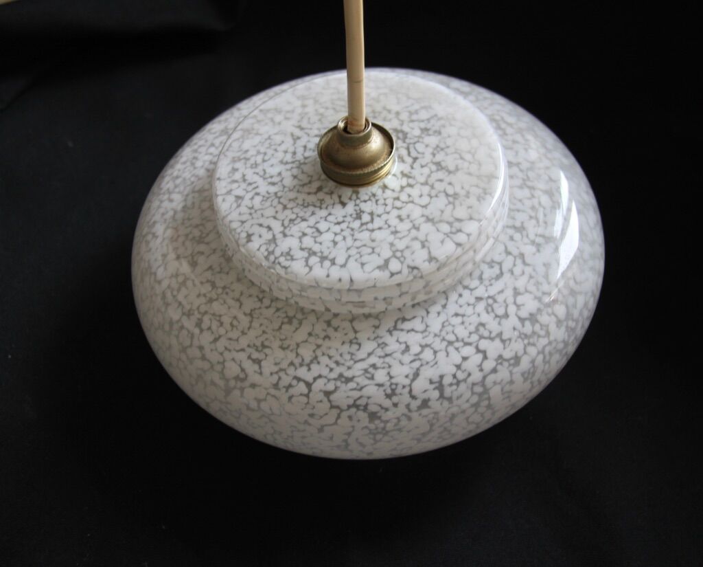 Lustre glass clichy white 50s