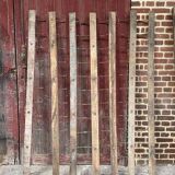 Antique coat rack with 12 hooks on wood (in different colors)