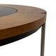 Vintage rosewood coffee table with glass, Denmark, 70s design