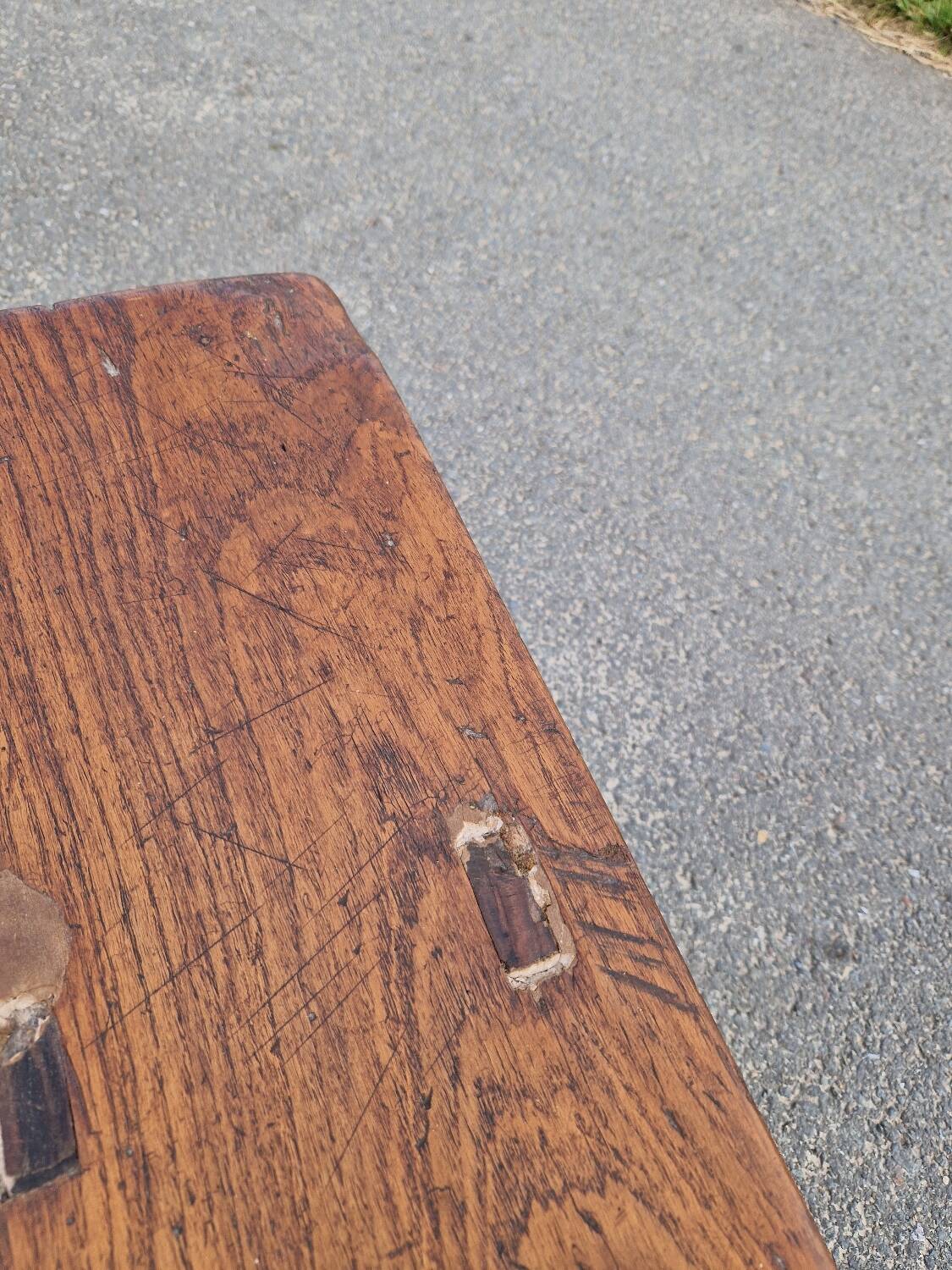 Solid oak bench