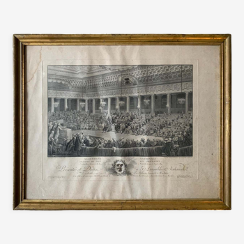 Charles Monnet, engraving "National Assembly on the night of 4 to 5 August"