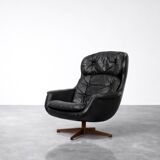 Fauteuil pivotant moderne scandinave vintage du milieu du siècle de Selig