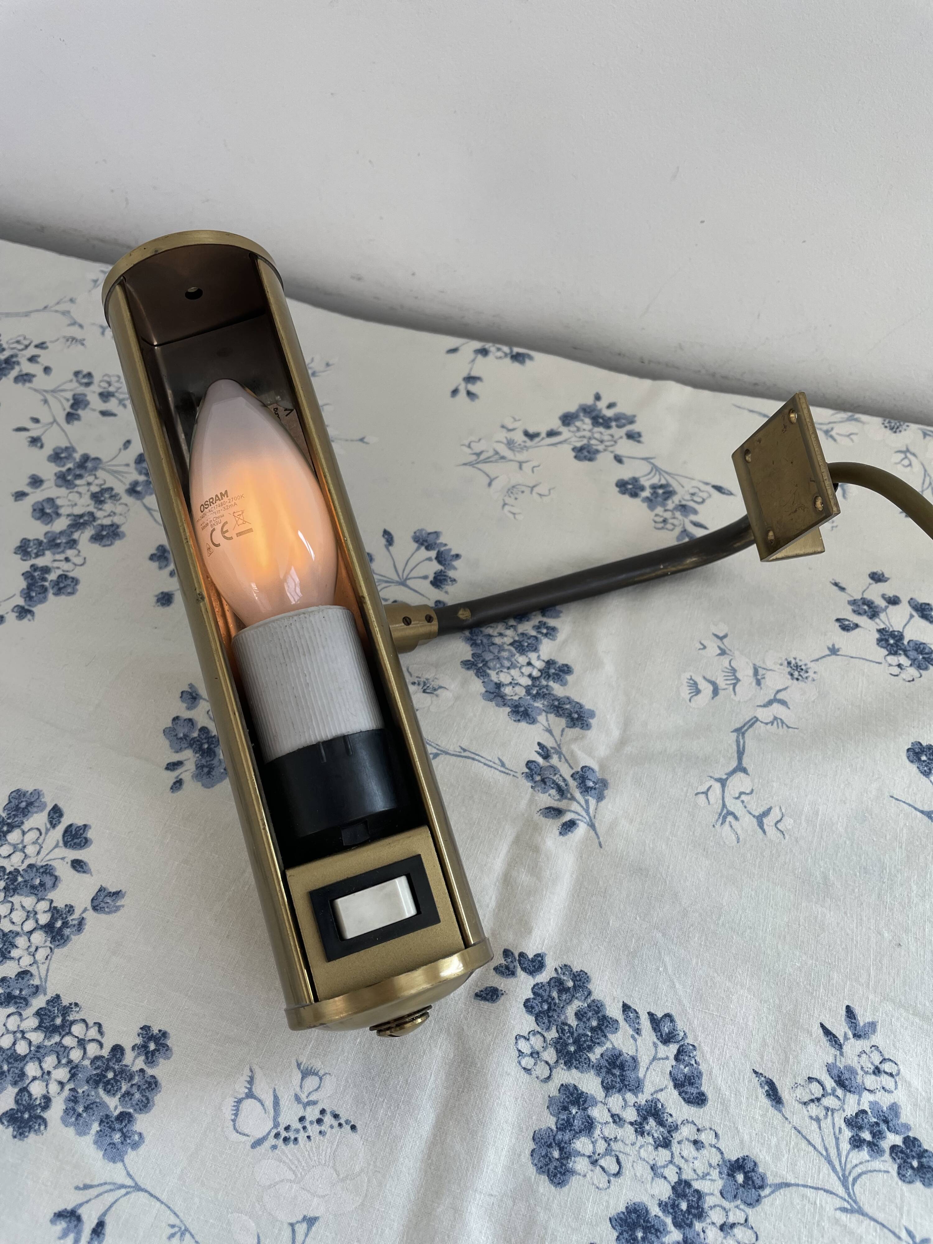 Vintage brass wall lamp Pfäffle Leuchten adjustable picture light