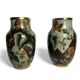 Art Deco, pair of Lunéville earthenware vases circa 1930