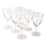 Set of 6 chiseled stemmed glasses