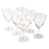 Set of 6 chiseled stemmed glasses