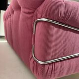 Three-seater corduroy sofa in pink, Piazzesi