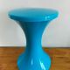 Tabouret tam tam bleu vintage en plastique