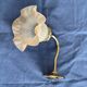 Wall light, art deco style, tulip globe in beige frosted glass