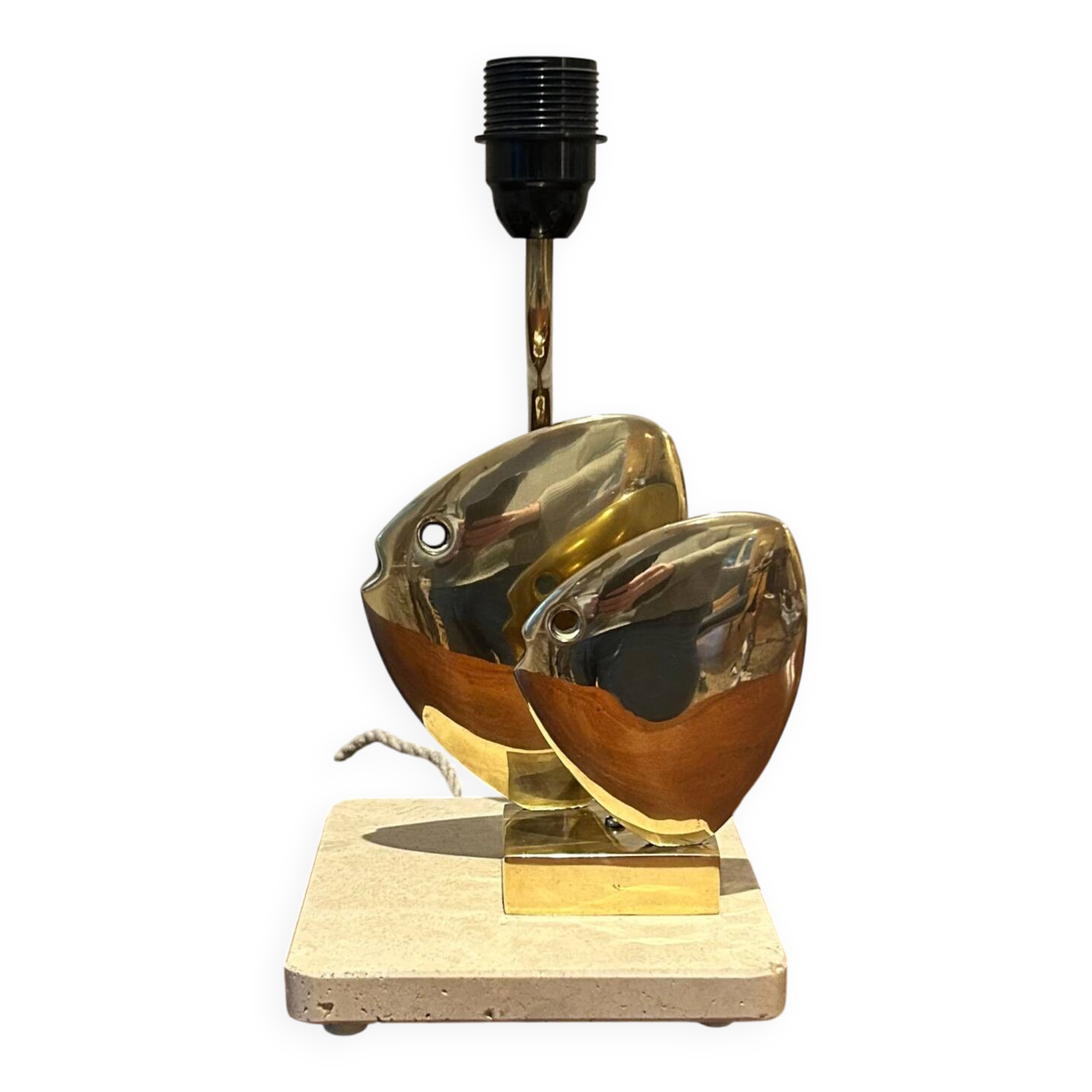 Brass fish lamp by somchai, hattakitkosol