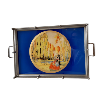 Large blue 50s tray