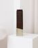 Brown ceramic skyscraper vase, Czech mid-century 1960s design, textured grid