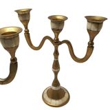Ensemble de chandeliers a 3 feux en laiton avec intrusion de nacre