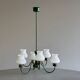 1960s vintage chandelier with opaline lampshade