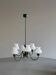 1960s vintage chandelier with opaline lampshade