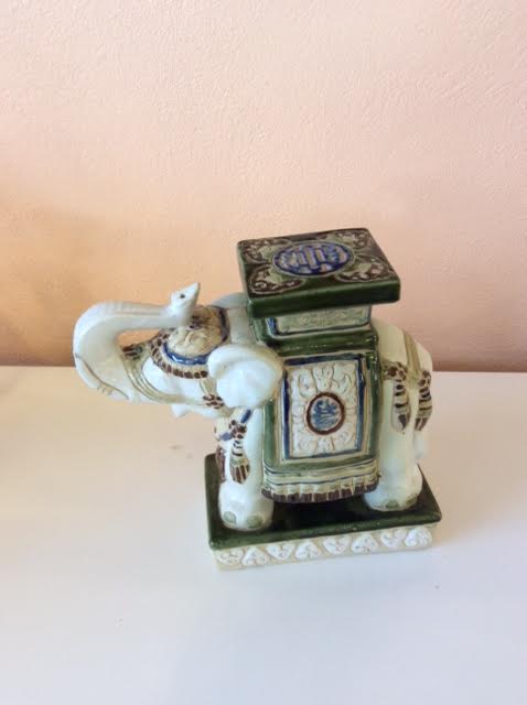 White ceramic elephant