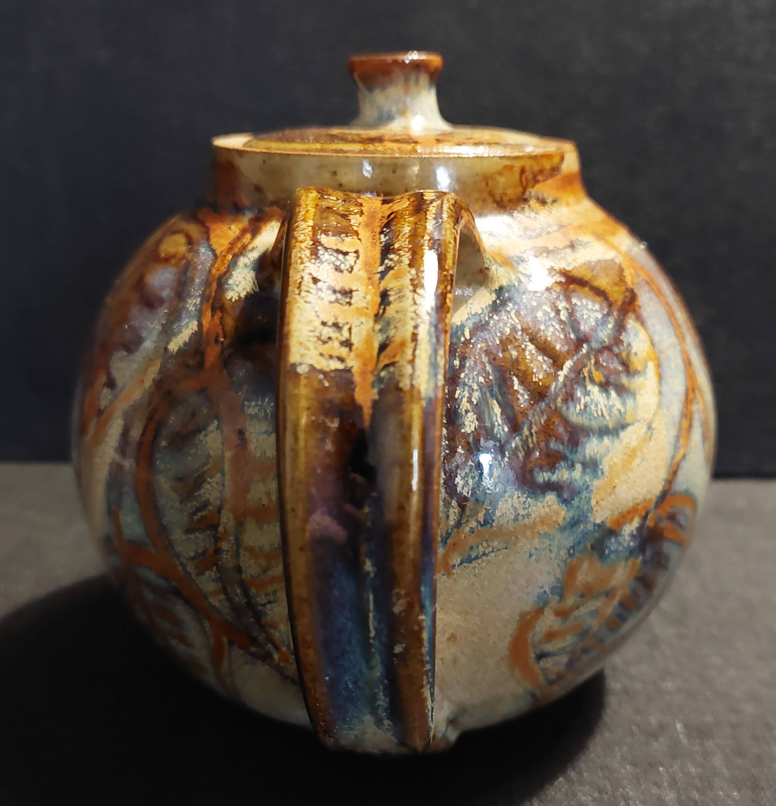 20th century ceramic tea service signed Jean Claude Seris