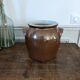 Glazed stoneware confit pot