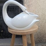 White ceramic planter / pocket tray – Vintage swan
