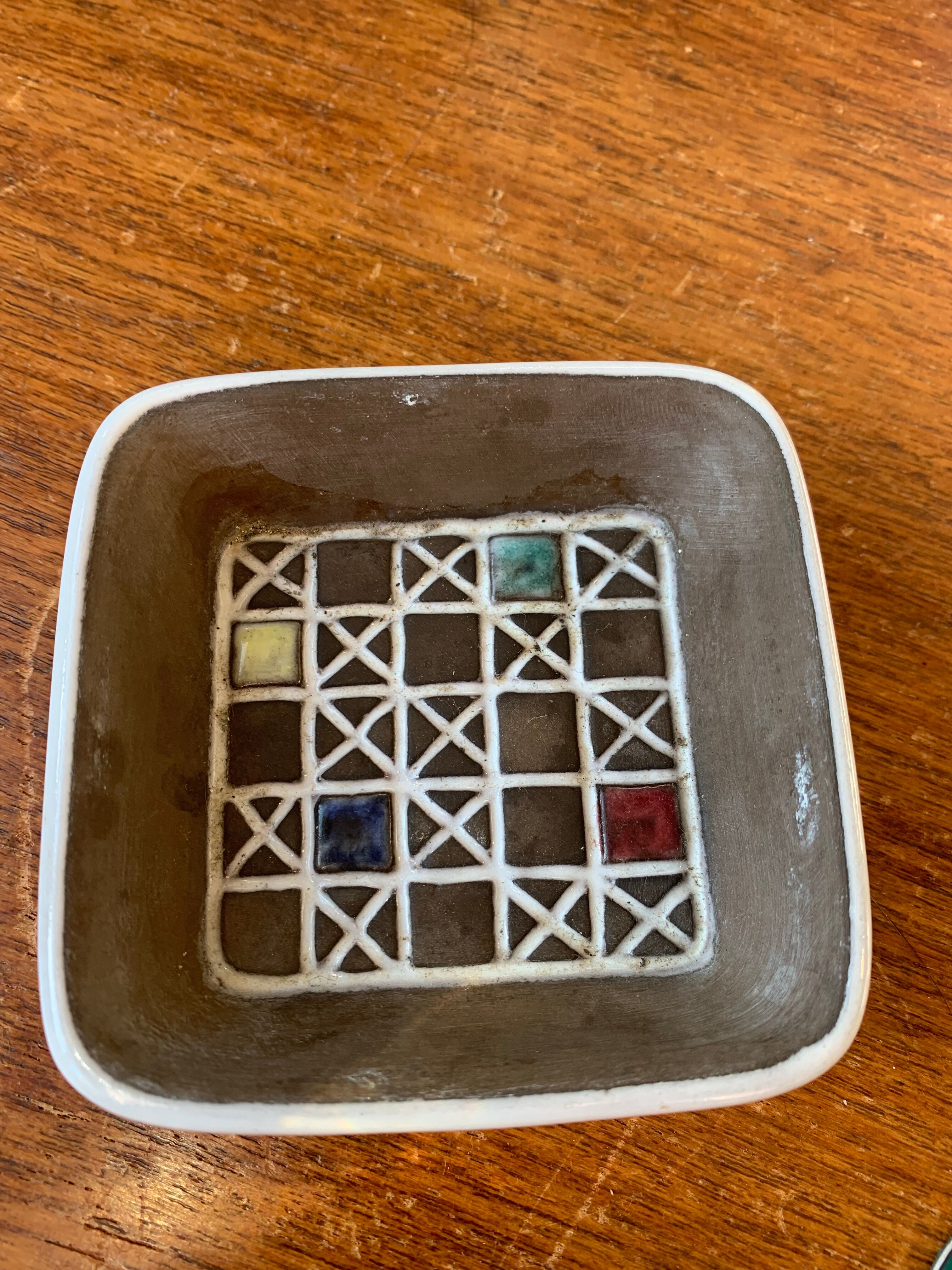 Ashtray Swedish design ceramic glazed facit vintage